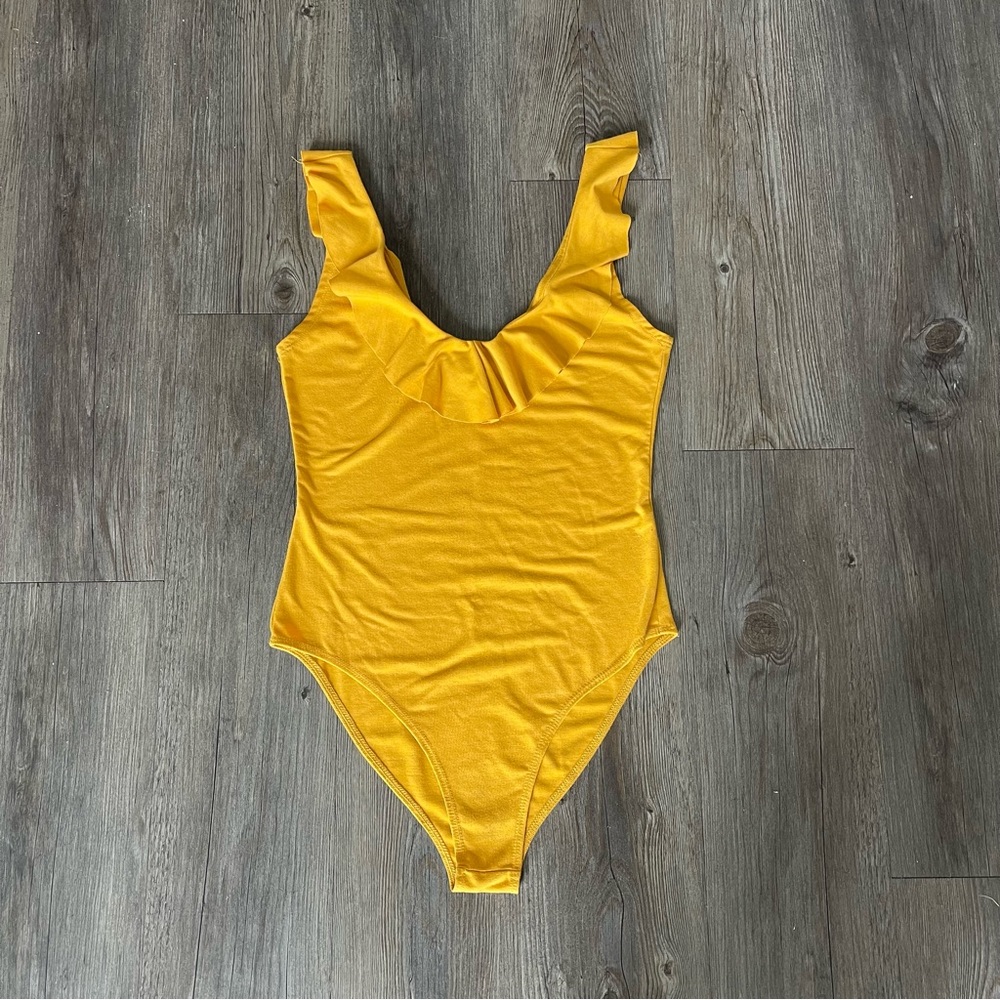 Forever 21 Mustard One-Piece Swimsuit